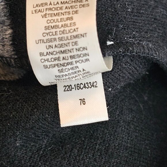 Chicos Cardigan Womens 0 Black White Wool Blend Jacket Single Button Closure - Picture 10 of 12